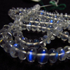 16 inches - AAAA - High Quality So Amazing - Rainbow Moonstone - Smooth Rondell Beads Nice Clear Blue Fire - size - 3 - 6 mm approx